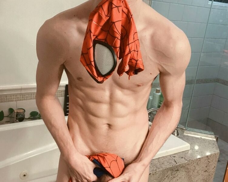 Ripped boy showing cock